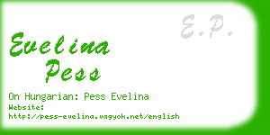 evelina pess business card